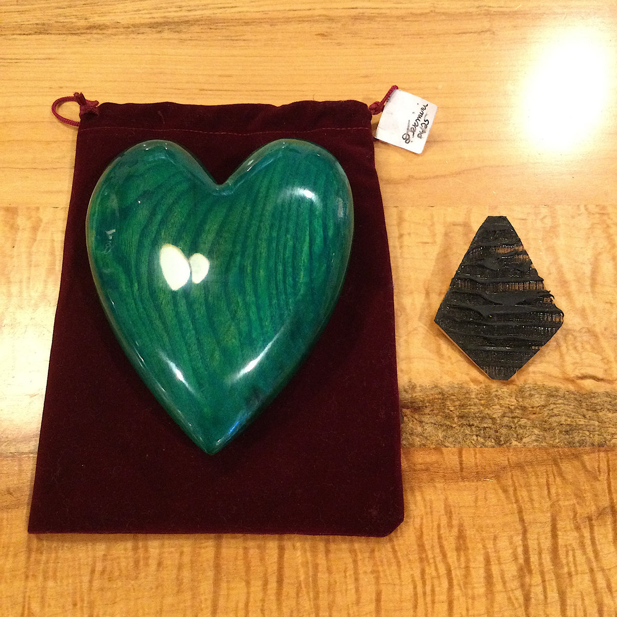 Osage Orandge Wood Heart by David Termini