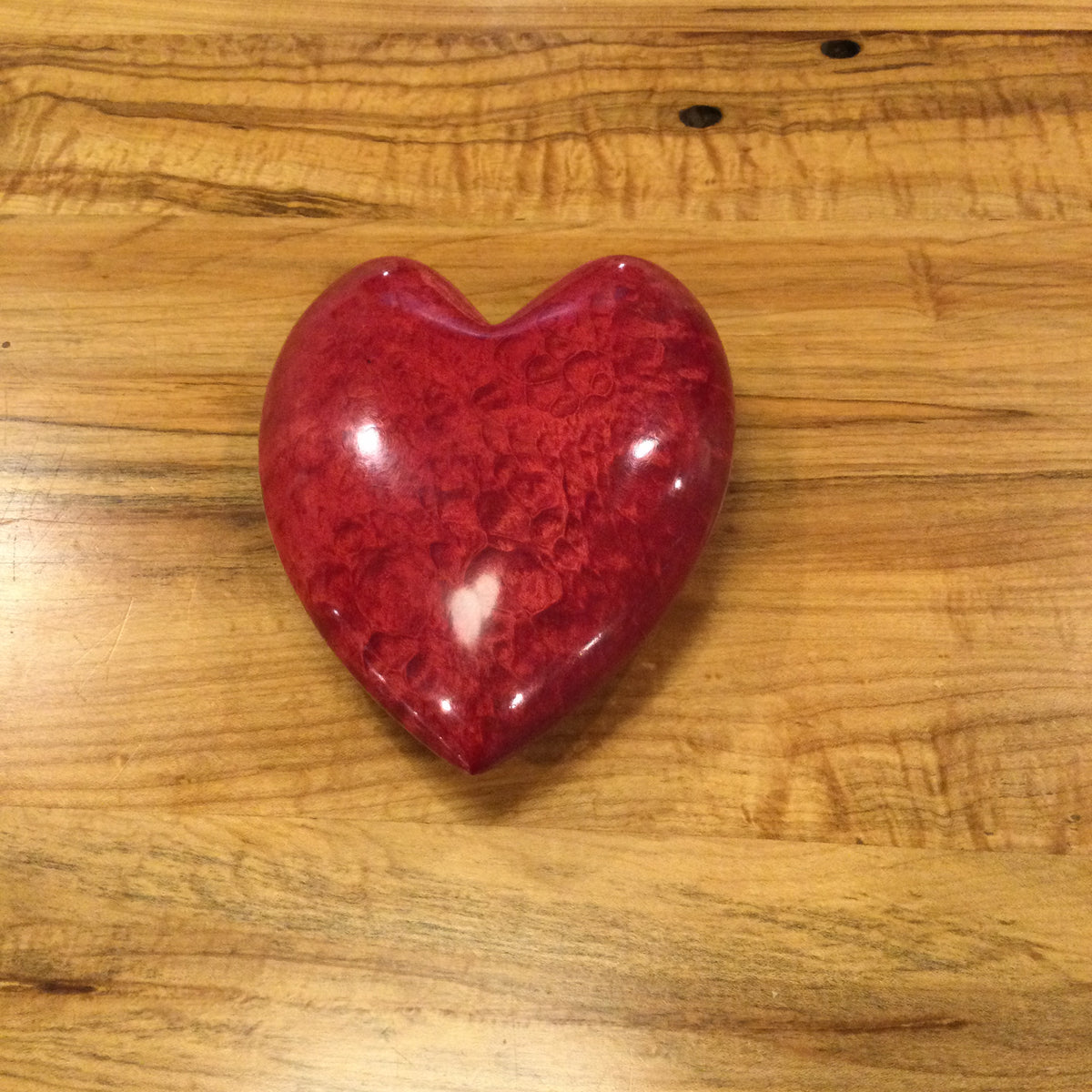 Curly Maple decorative wood heart