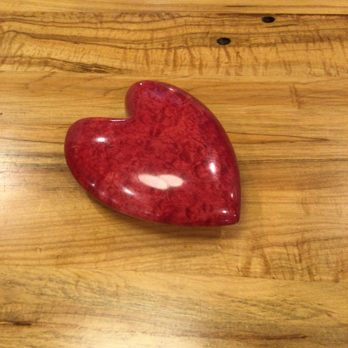 Curly Maple decorative wood heart