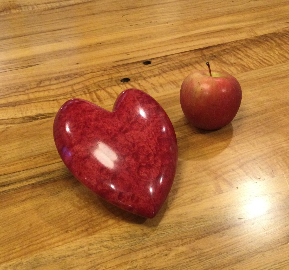 Curly Maple decorative wood heart