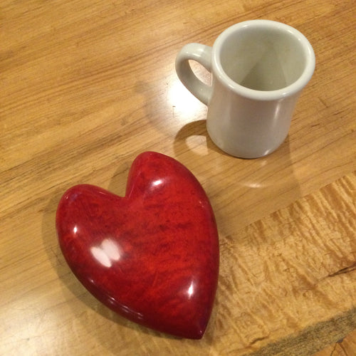 Figured Maple Red Wood Heart by David Termini