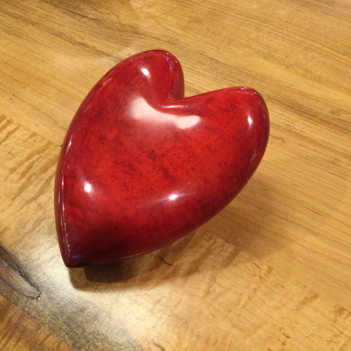 Figured Maple Red Wood Heart by David Termini
