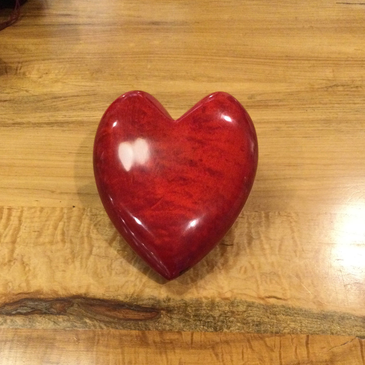 Figured Maple Red Wood Heart by David Termini