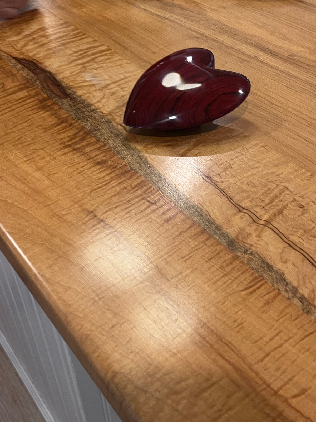 Hand Carved Heart - Brazilian Rosewood