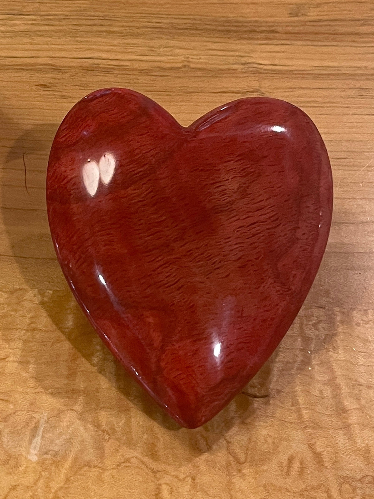Curly Oak Hand Carved Heart