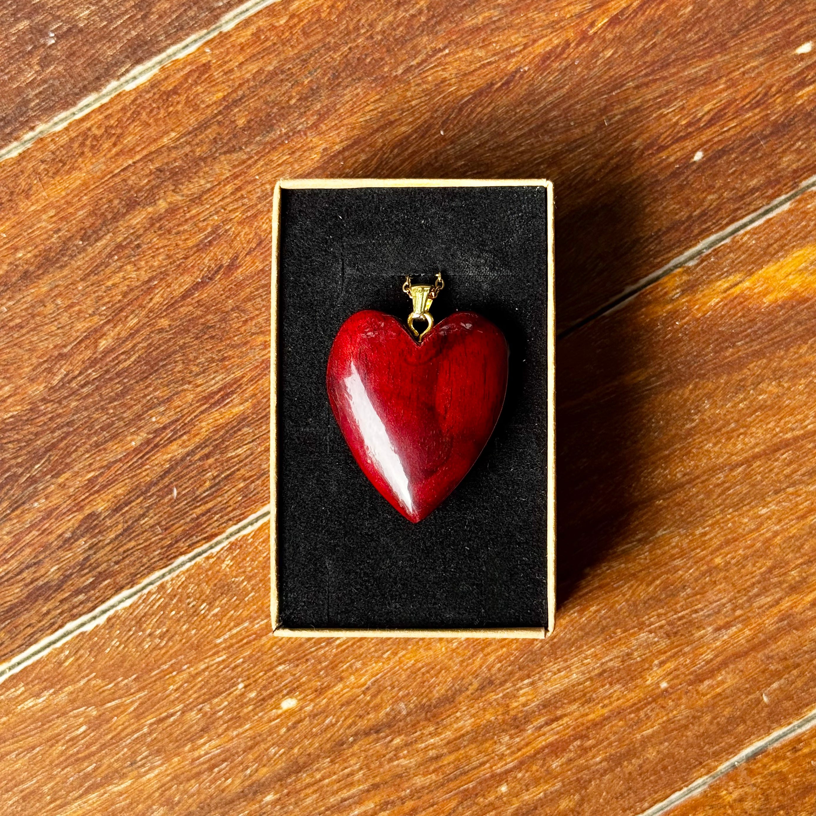 Wood Heart Necklace (small)
