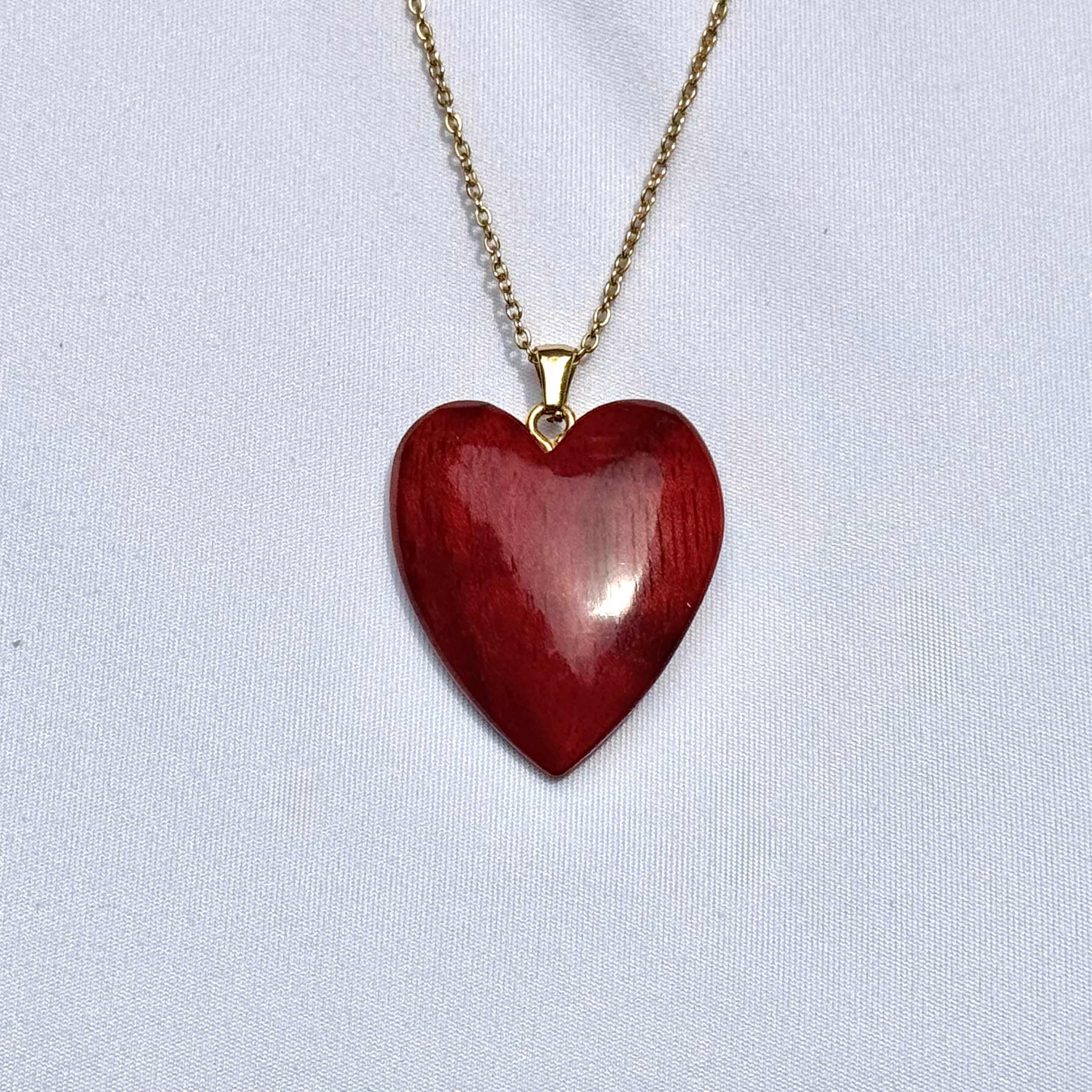 Wood Heart Necklace (small)