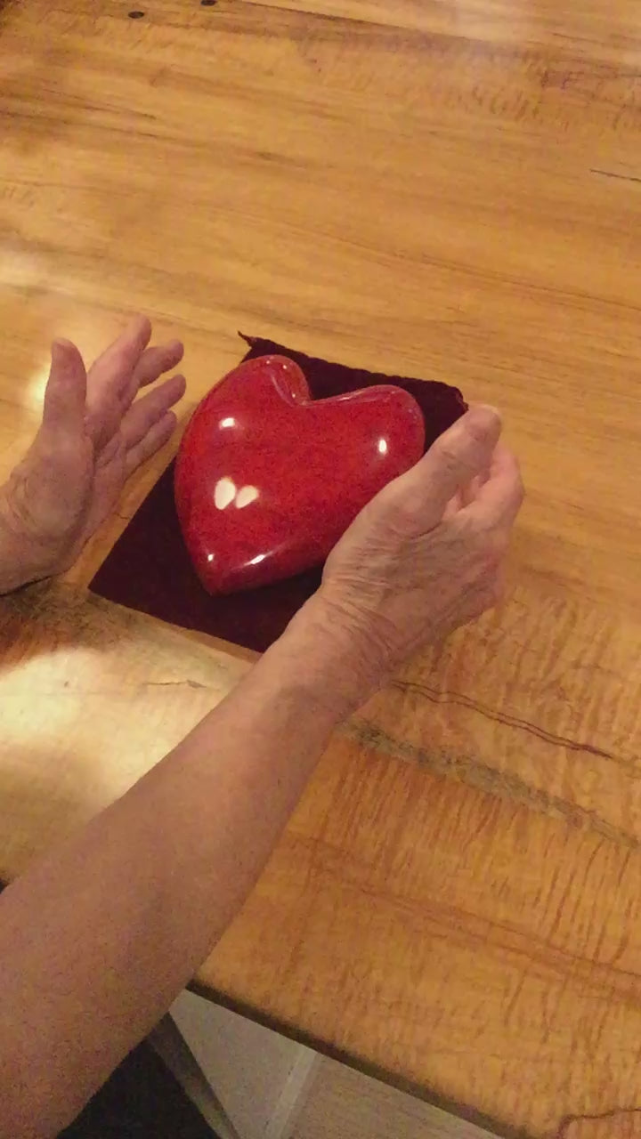 Figured Maple Red Wood Heart by David Termini